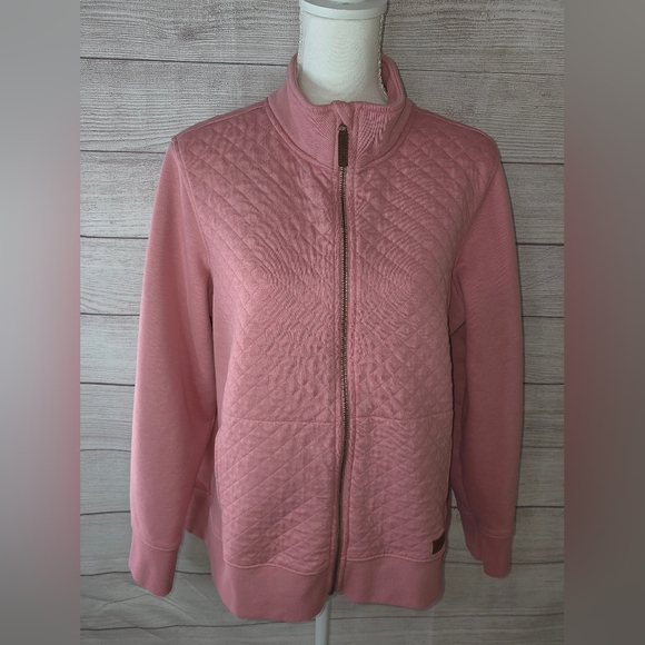 L.L. Bean Quilted Zip Up Sweatshirt Size XL Petite - Picture 1 of 5
